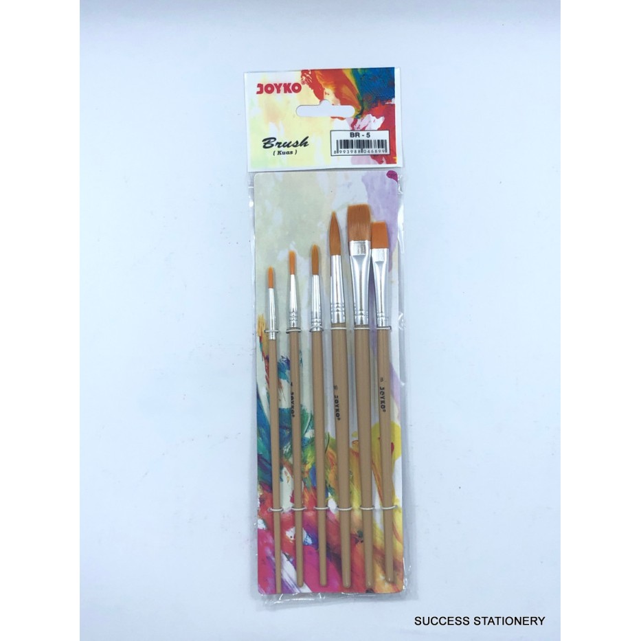 Jual JOYKO KUAS SET BR 5 MIX FLAT ROUND | Shopee Indonesia