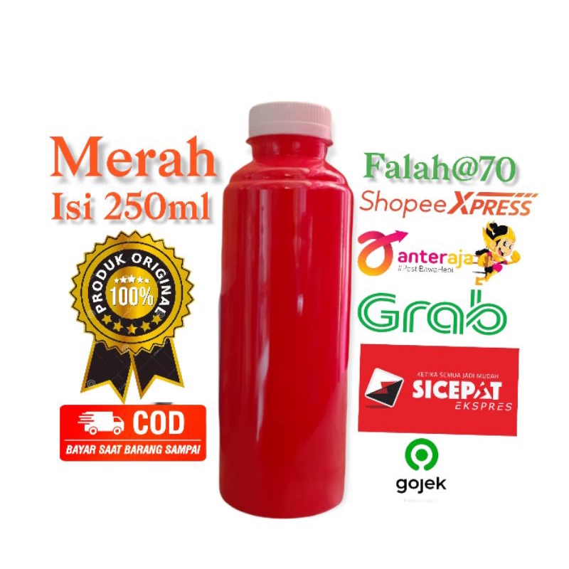 Jual CAT AIR botol 250ml CAT KANVAS CAT STERAFOAM CAT GYFSUM MERAH ...