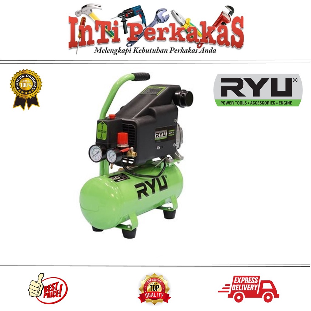 Jual RYU Mesin Kompresor 10 Liter 0.75 HP RCP75-1 ALAT PERTUKANGAN ...