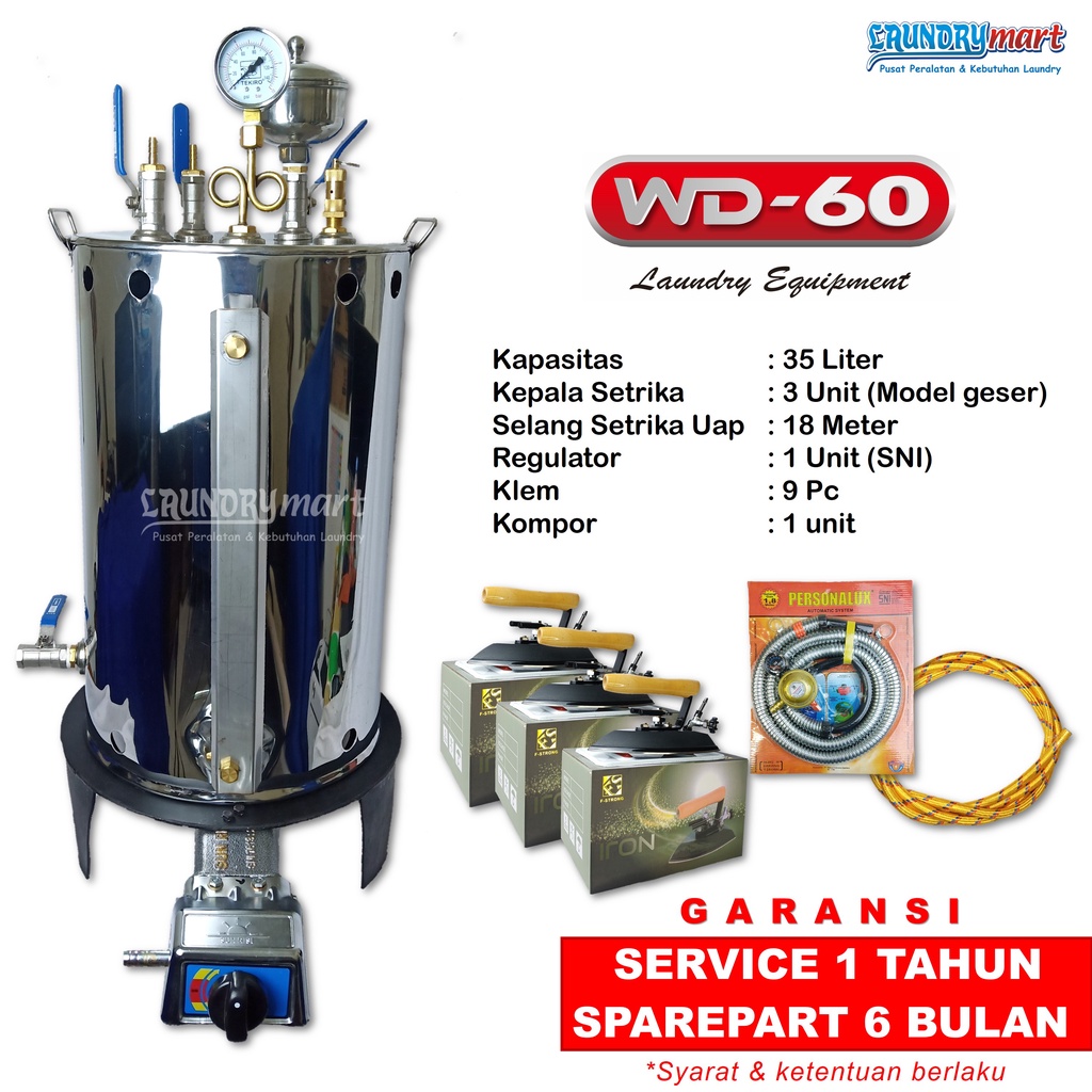 Jual SETRIKA UAP LAUNDRY / SETRIKA BOILER GAS / SETRIKA UAP GAS GARANSI ...