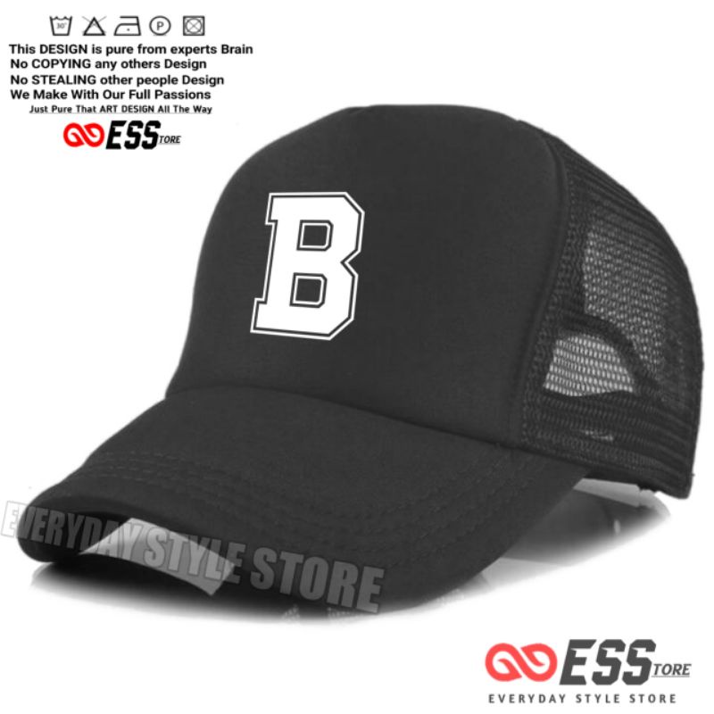 Jual Topi Huruf B Trucker Jaring - Topi Inisial Huruf Abjad B | Shopee ...