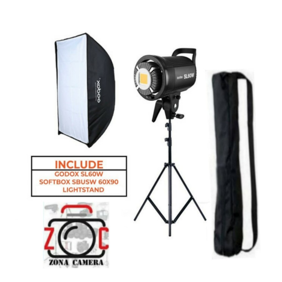 Jual Paket Godox Sl W Led Video Light Sl W Lighting Sl W Sl W Cob Lampu Shooting