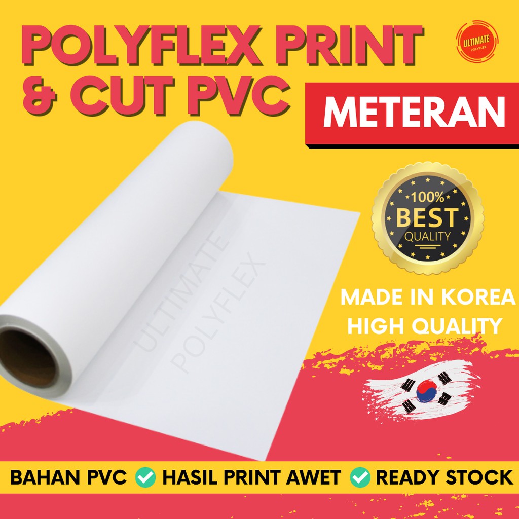 Jual Polyflex Printable PVC WHITE 1 meter | Shopee Indonesia