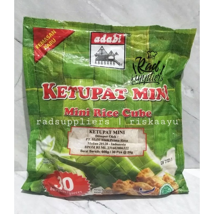 Jual Adabi Ketupat Mini Instant Praktis, isi 30 ketupat Mini, Penyajian ...