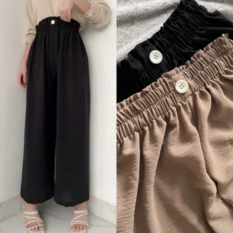 Celana Kulot Crinkle Highwaist Airflow Jumbo