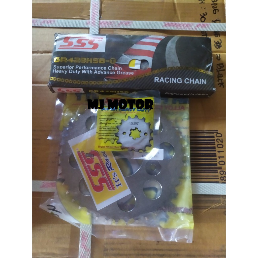 Jual Gear Set SSS Rantai SSS tipe HSBT Motor Yamaha (Vixion Old dan New ...