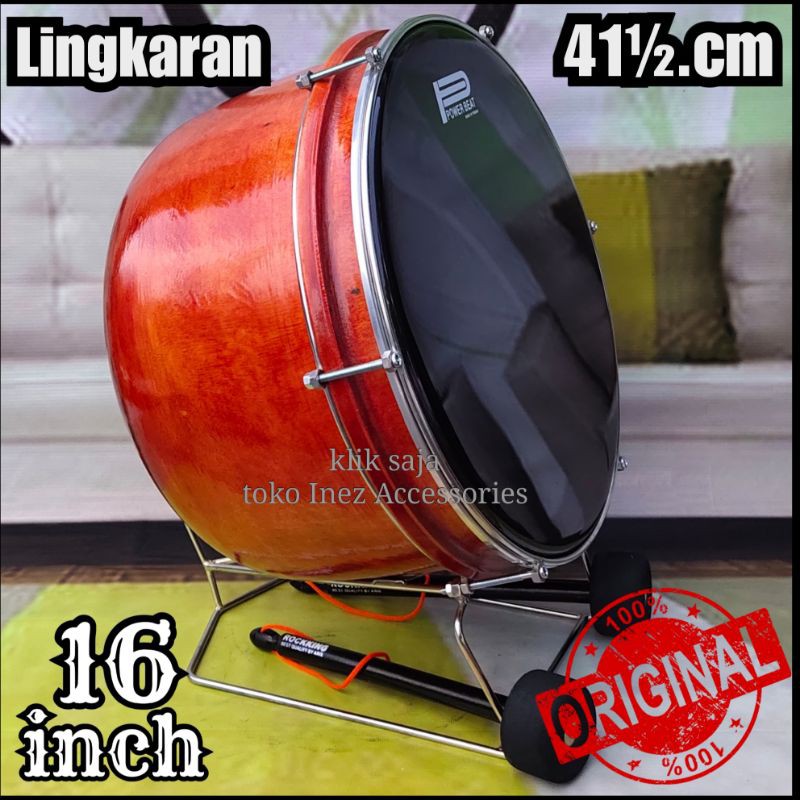 Jual Bas Habib Syeh Polos 40 cm atau 16 inch Natural Power Beat Hitam ...