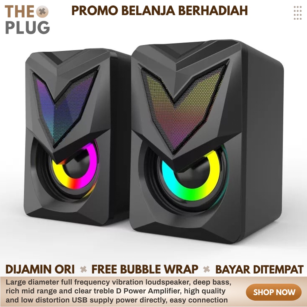 Jual speaker laptop super bass gaming RGB Multimedia Stereo Speaker ...