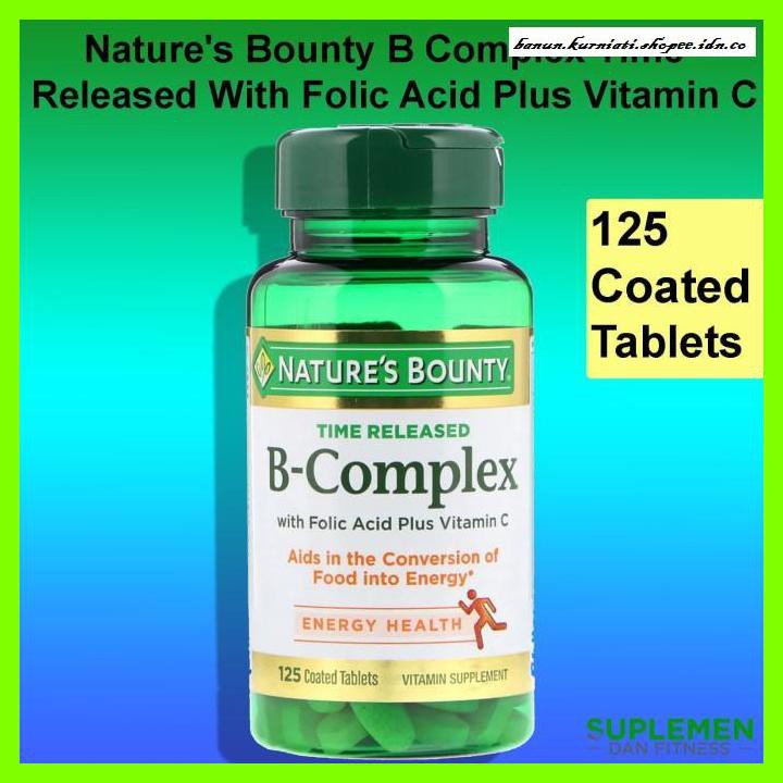 Jual VITAMIN-B- NATURE'S BOUNTY B COMPLEX FOLIC ACID VITAMIN C 125 ...