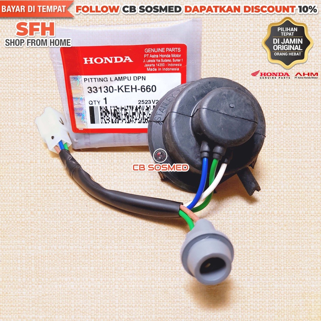Jual Socket Lampu Utama Megapro Lama Soket Lampu Depan MP Hiu Pitting ...