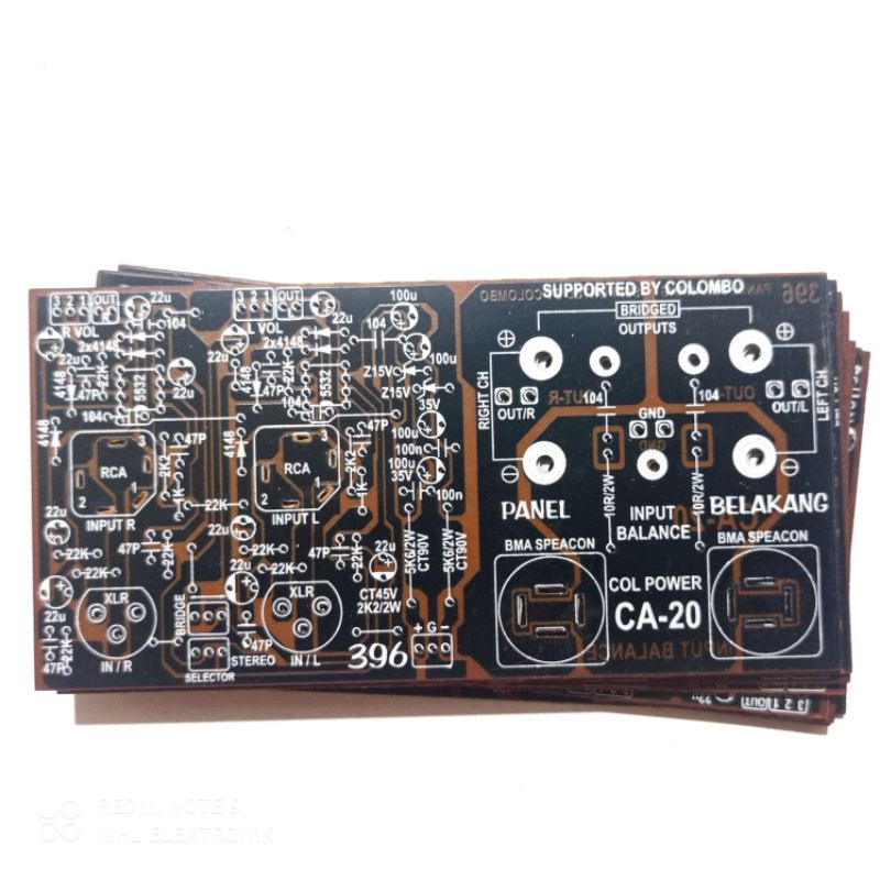 Jual PCB Input Balance Panel Belakang Box CA-20 Tipe 396 PL : 15,5 x 7 ...