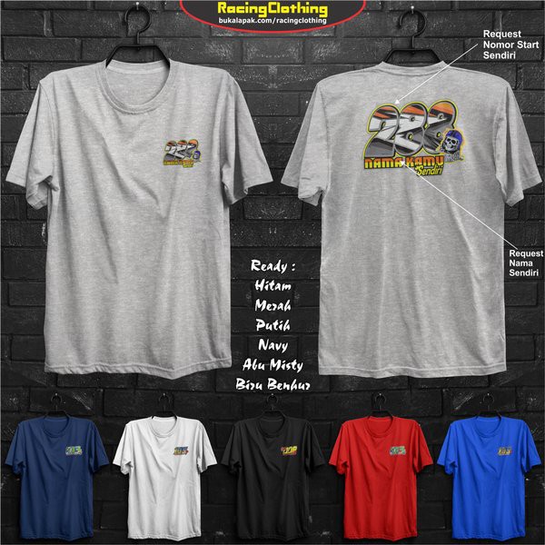 Jual Kaos cetak foto sendiri custom racing nomor | Shopee Indonesia