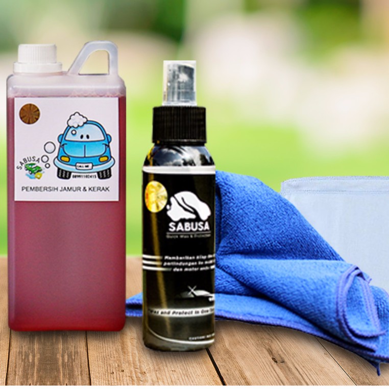 Jual PAKET EKSTERIOR Pembersih Jamur Kerak Kaca dan Body Mobil Lap