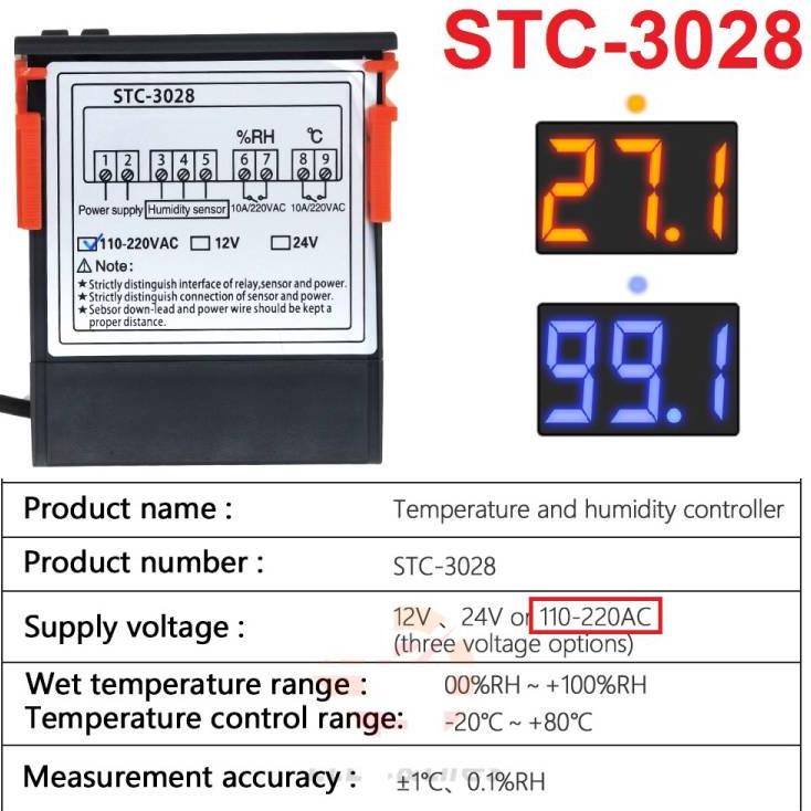 Jual Thermostat Stc-3028 Stc-1000 Termostat Hygrostat Digital Pengatur ...