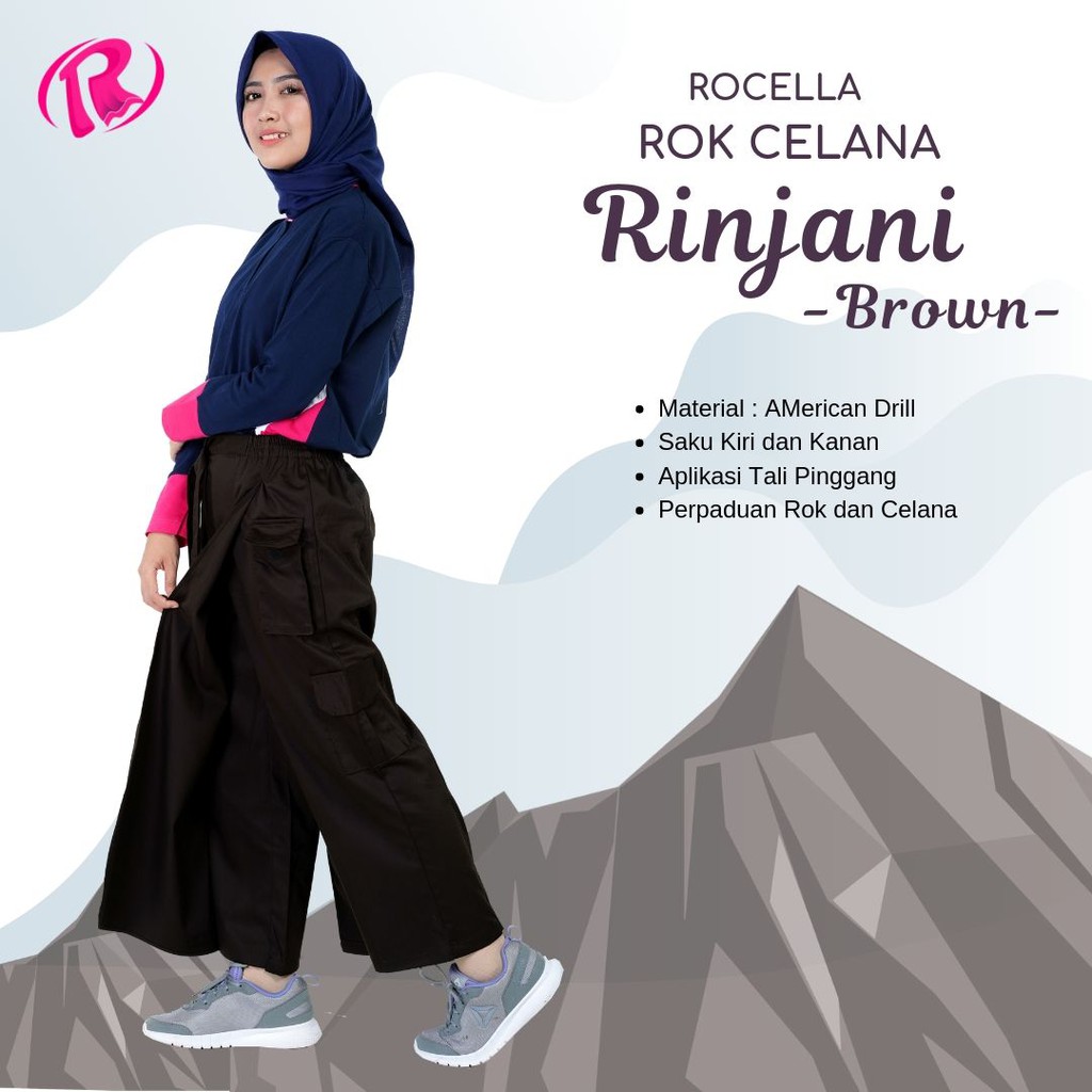 Jual Rok Celana Adventure Bahan Drill Hitam Cokelat Beige Army