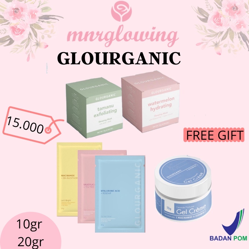 Jual [READY] GLOURGANIC SLEEPING MASK TAMANU EXFOLIATING WATERMELON