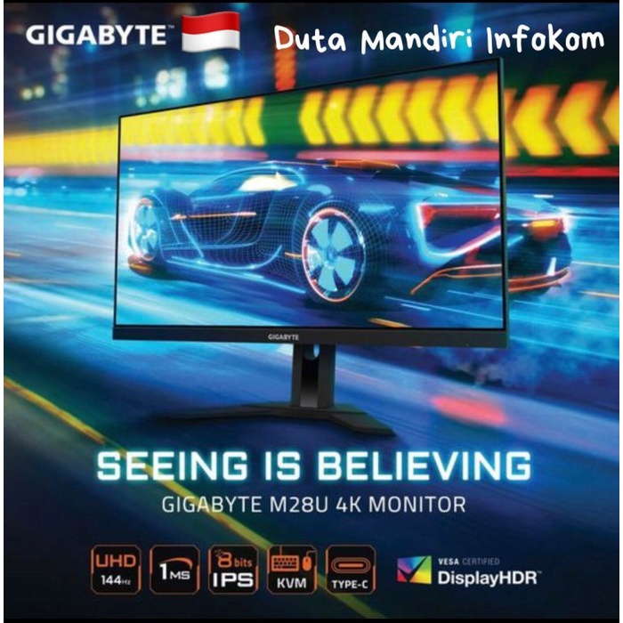 Jual Gigabyte M28U EK 28 Inch UHD 4K IPS 2160P 144Hz 1ms KVM Gaming