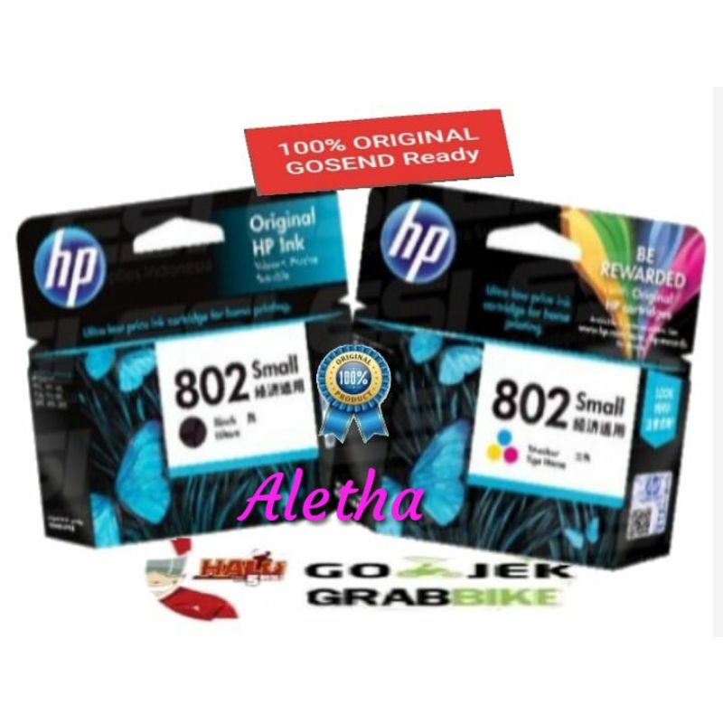 Jual Tinta Printer HP 802. Black. Color. Cartridge Deskjet 1000, 1010 ...