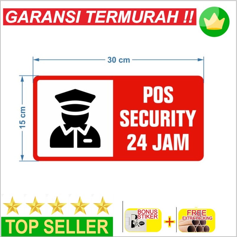 Jual Grosir RAMBU POS SECURITY 24 JAM 30CM X 15CM AKRILIK Elegan ...