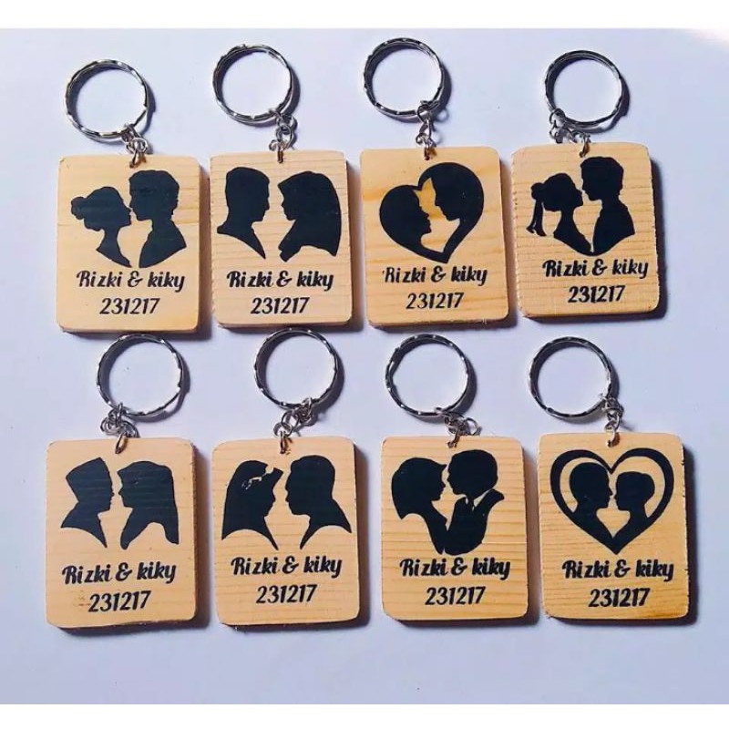 Jual souvenir gantungan kunci kayu custom Pinus/ gantungan kunci kayu murah  jatibelanda | Shopee Indonesia
