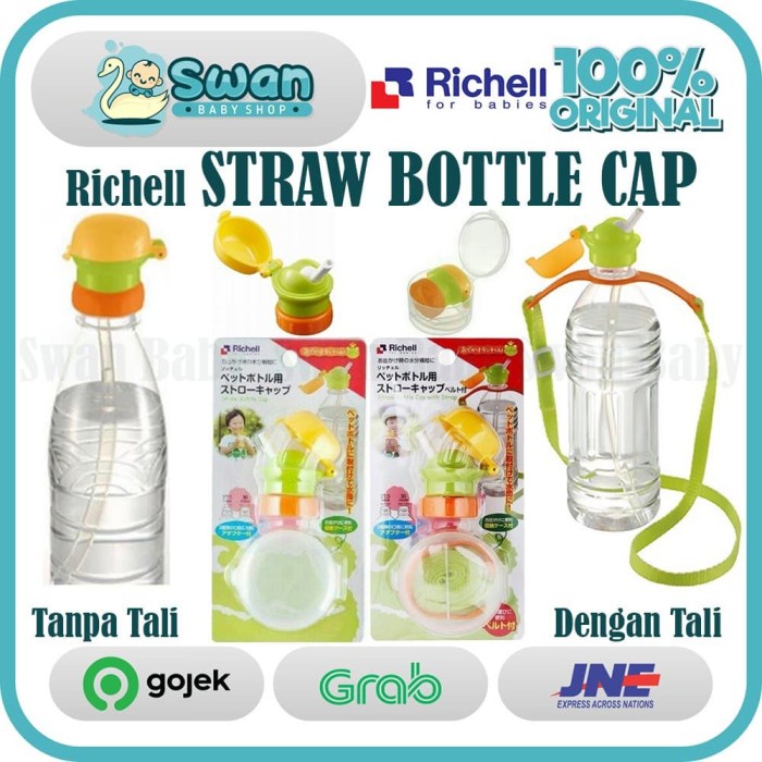 Jual Richell Straw Bottle Cap All Varian ( Dengan Tali / Tanpa Tali