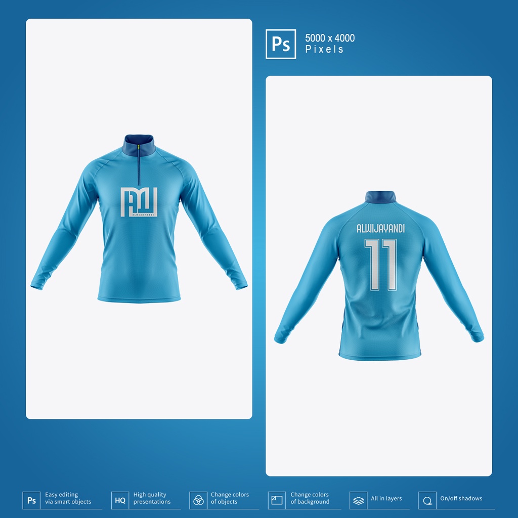 Jual MOCKUP JERSEY SEPEDA LENGAN PANJANG - RESOLUSI 5000x4000 Pixels