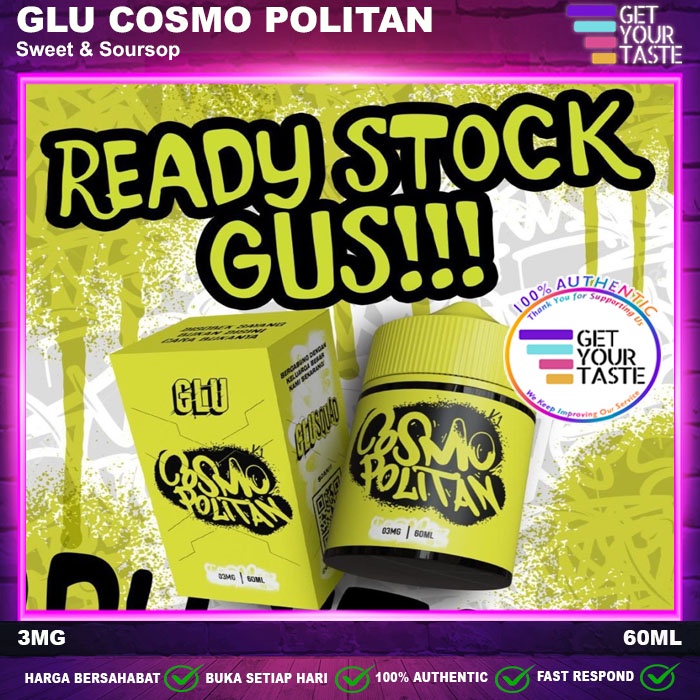 Jual Liquid GLU V1 Taste Buds Cosmo Politan Sweet Soursop 60ML by ...