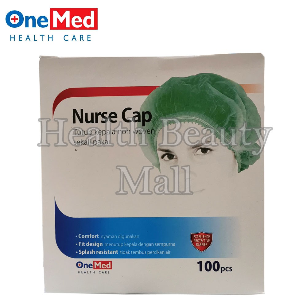 Jual Nurse Cap OneMed Box 100 Pcs - Topi Perawat - Penutup Kepala ...