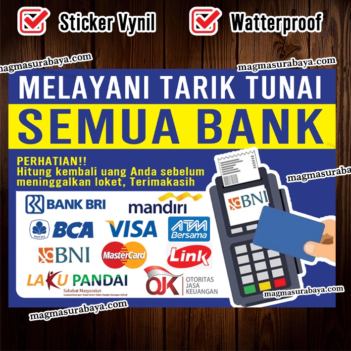 Jual Stiker Label Sticker Melayani Tarik Tunai Semua Bank | Shopee ...