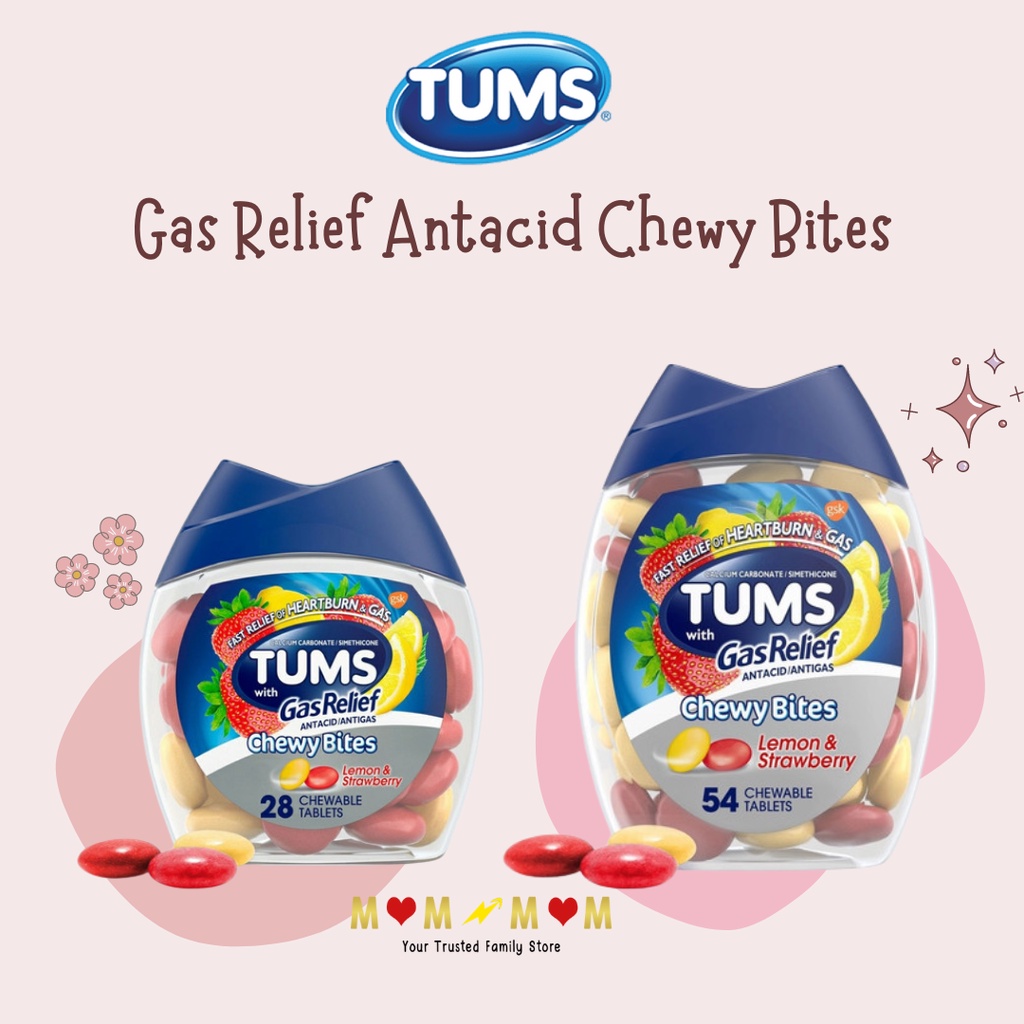 Jual Tums Gas Relief Antacid Antigas Chewy Bites Permen Maag Shopee Indonesia