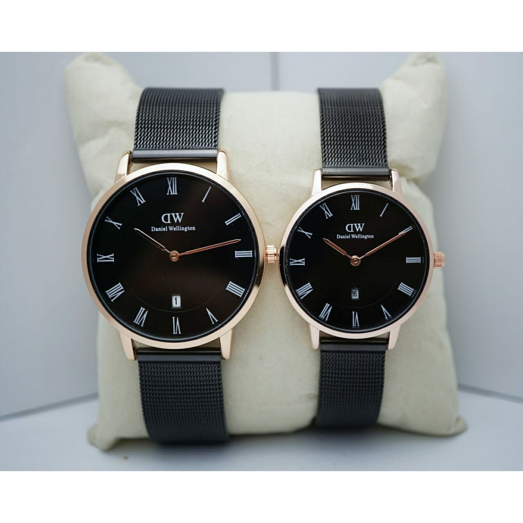 Jual Jam Tangan Pria Wanita Couple DW Daniel Wellington Tanggal Tali Rantai Shopee Indonesia