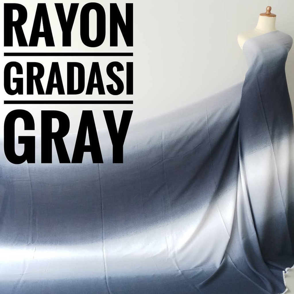 Jual LAST STOCK Kain Meteran Rayon Gradasi Gray (0.5M) | Shopee Indonesia