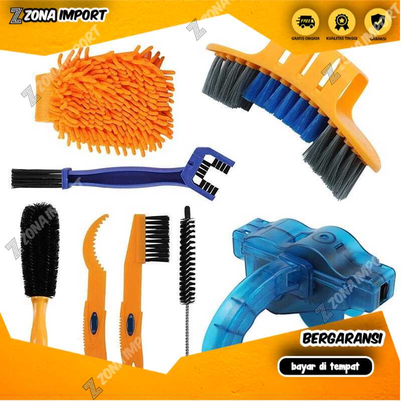Jual Set Alat Cuci Sepeda Lengkap MTB Sikat Pembersih Rantai Ban Gear ...