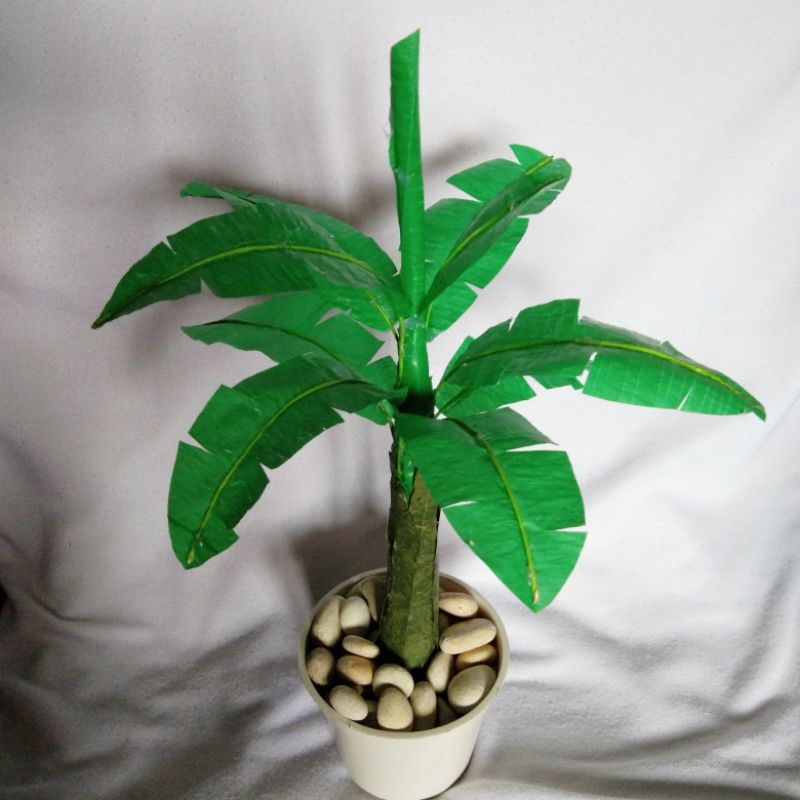 Prakarya pohon pisang plastik