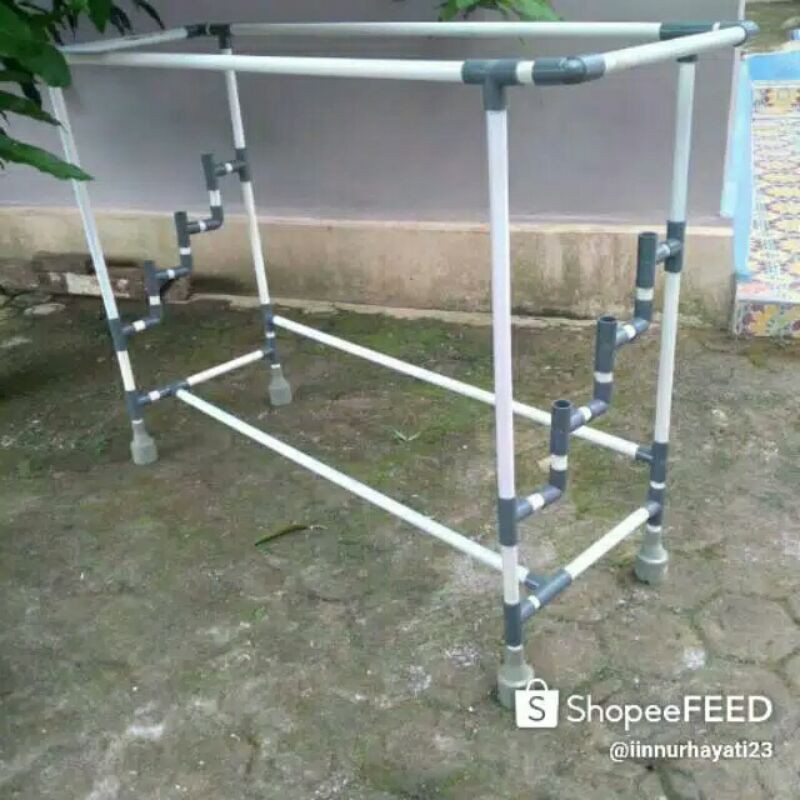 rak hidroponik 1.5m dengan atap