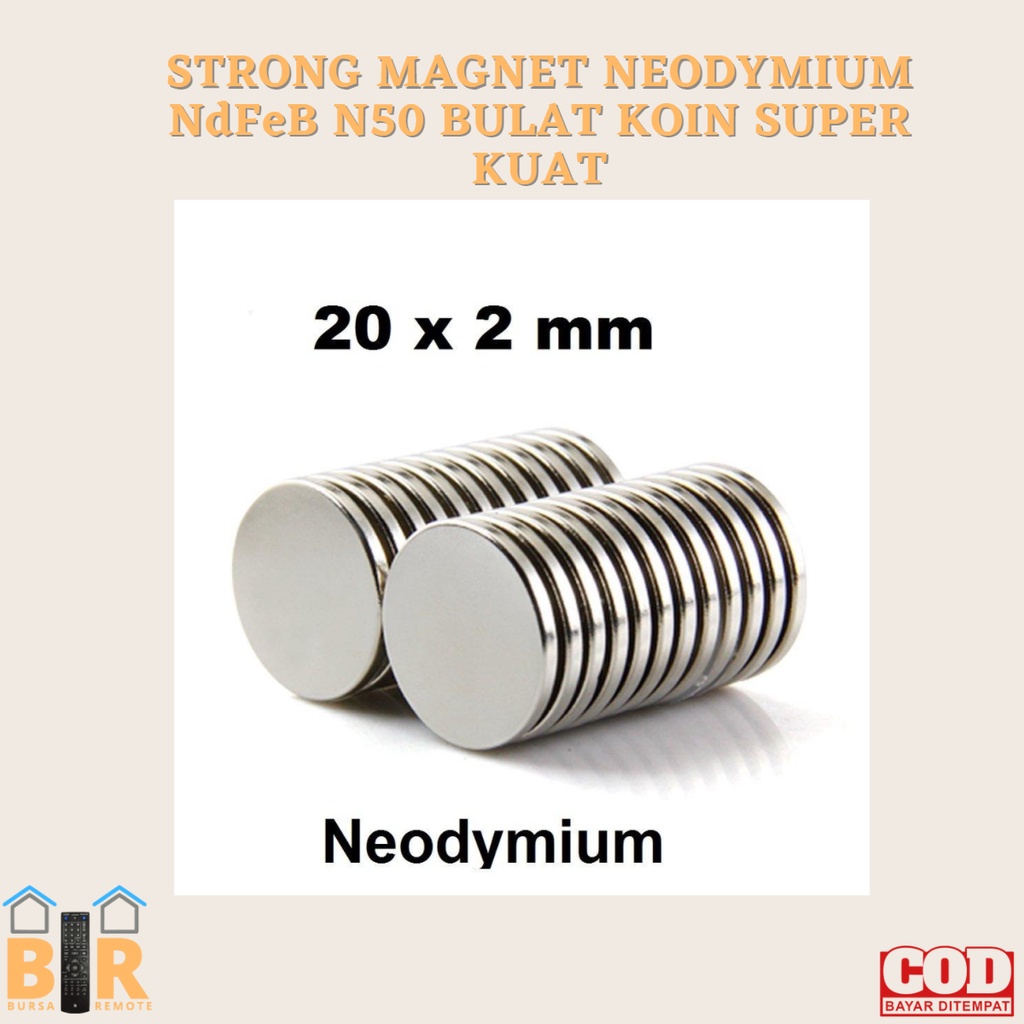 Jual MAGNET NEODYMIUM NdFeB N50 / STRONG MAGNET SUPER KUAT BULAT KOIN ...