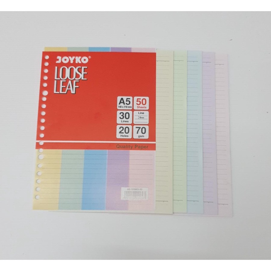 Jual Kertas Loose Leaf Joyko A Lembar Campur Warna Shopee Indonesia