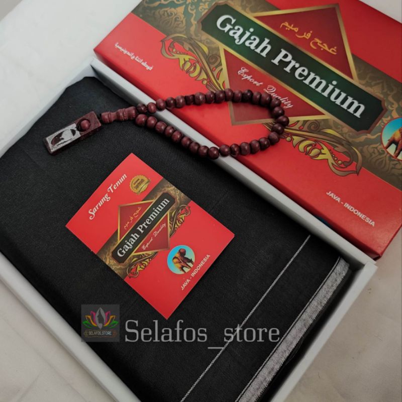 SARUNG DEWASA HITAM POLOS MERK GAJAH PREMIUM BERKUALITAS - KAIN SARUNG PRIA DEWASA MODEL TERBARU KEREN BISA BAYAR DI TEMPAT COD!!!