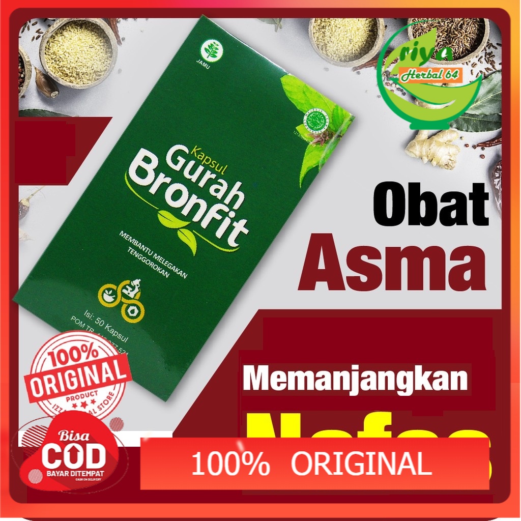 Jual Gurah Naturafit Bronfit Isi Kapsul Obat Herbal Flu Batuk Asma