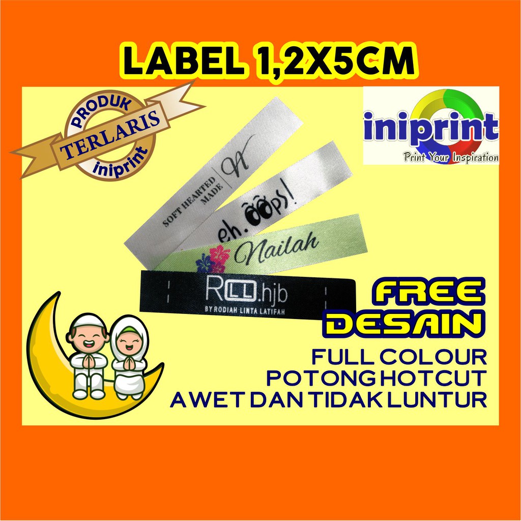 Jual Label Satin Tebal Uk X Cm Label Hijab Label Baju Label