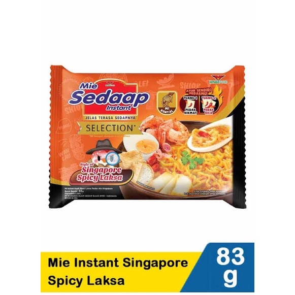 Jual Mie Sedaap Selection Singapore Spicy Laksa [ECERAN] | Shopee Indonesia