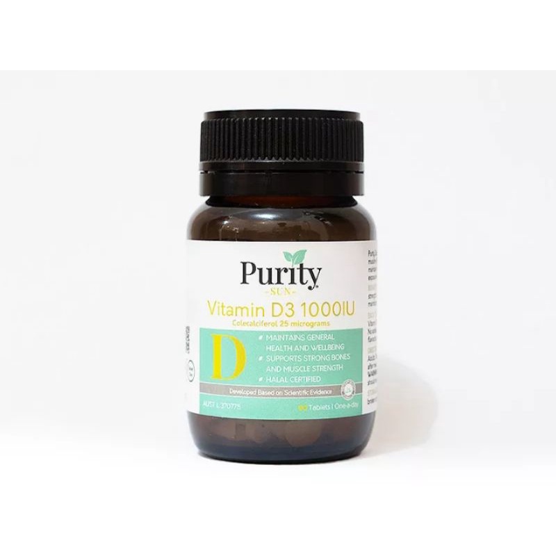 Jual Purity Sun Vitamin D3 1000 IU 90 kapsul original Halal Shopee