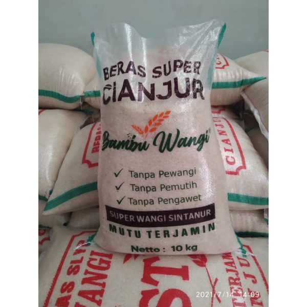 Jual Beras Pandan Wangi Super Merk Bambu Wangi Kg Shopee Indonesia