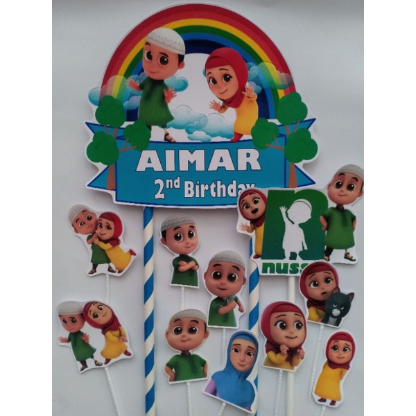 Jual TOPPER CAKE GAMBAR NUSA RARA - NUSSA RARA BISA CUSTOM NAMA