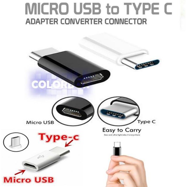 Jual Konverter Android Connector Converter Adapter Micro Usb Typec Micro Female To Type C Male