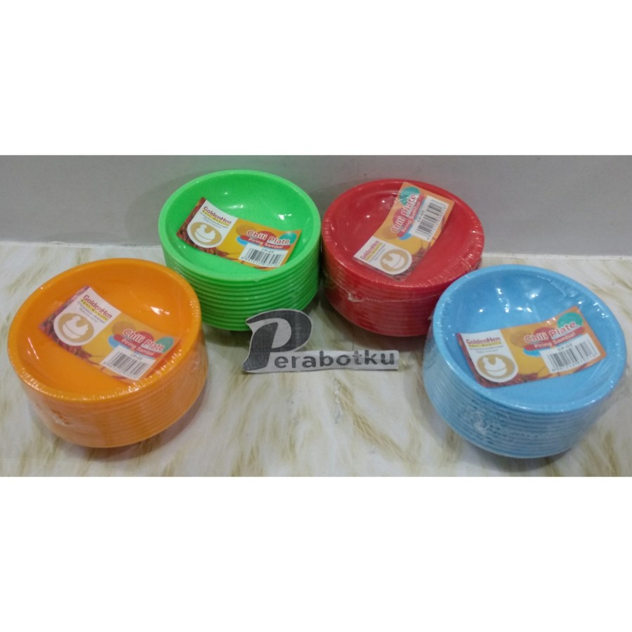 Jual Piring Tempat Saus Sambal Plastik Warna Set Isi 12 Pcs 1 Lusin Cp