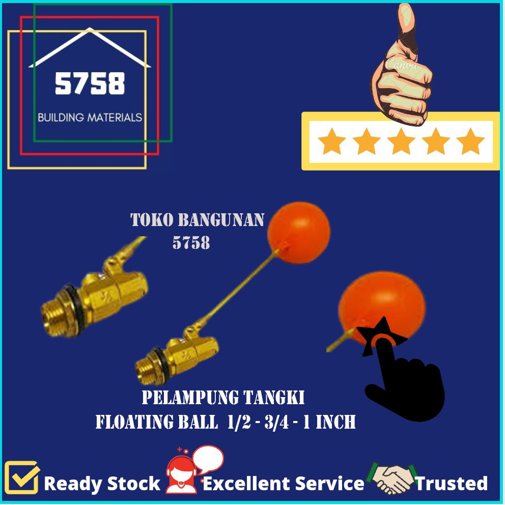 Jual Pelampung Air Toren Tangki Tandon Otomatis Bola Floating Ball Tap