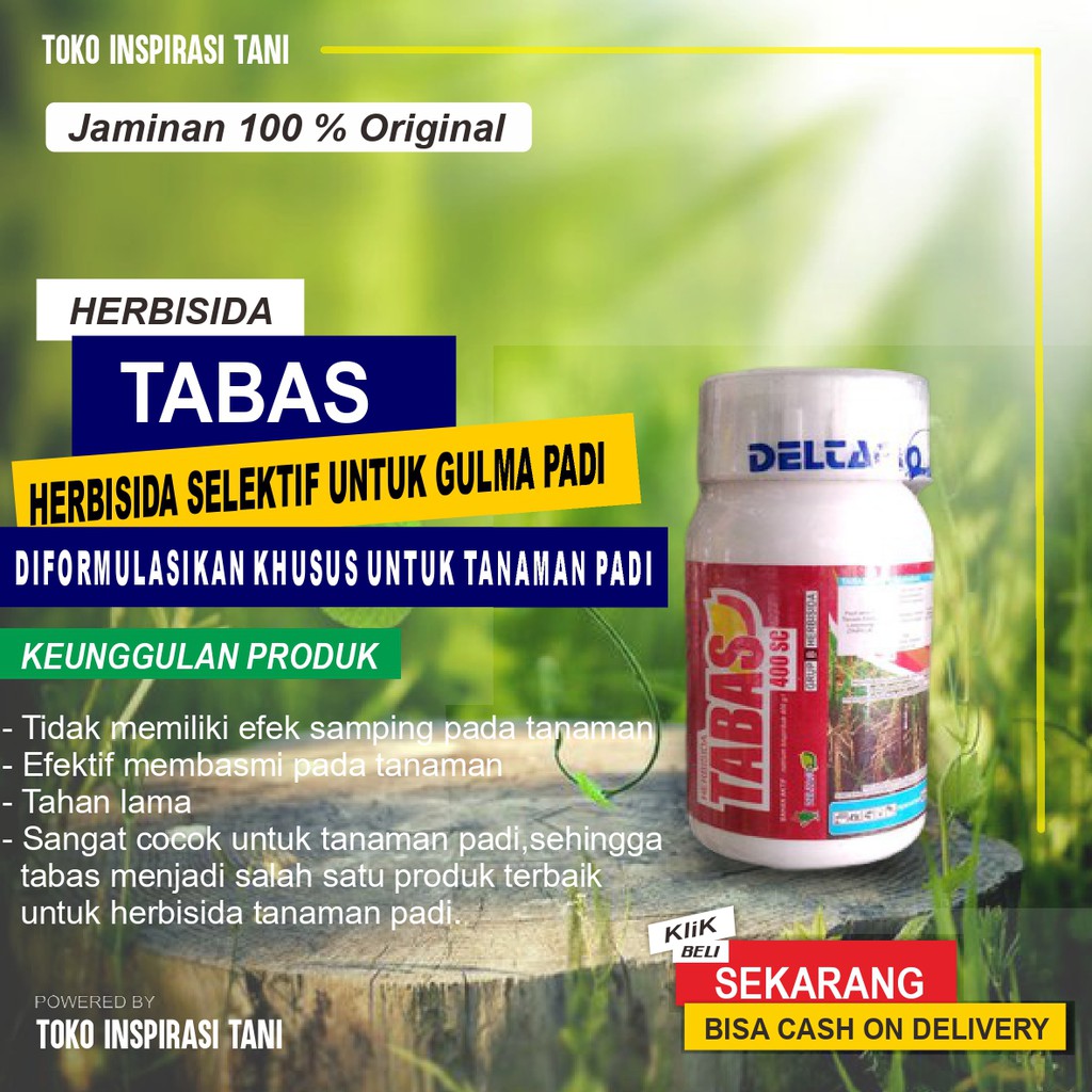 Jual Tabas 400sc Herbisida Kemasan 50 Ml Obat Pengendali Gulma Padi