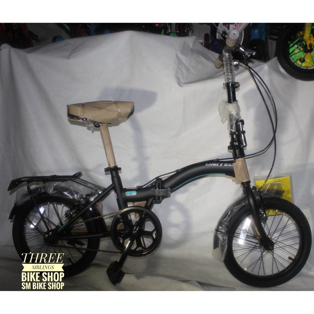 Jual SEPEDA LIPAT UNITED STYLO 16 INCH WARNA HITAM ABU ABU | Shopee ...