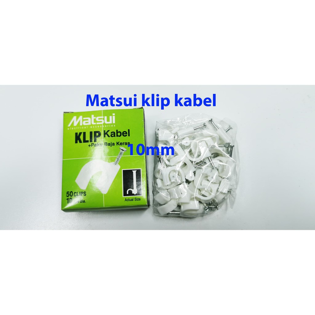 Jual Klem Kabel 10mm MATSUI / Clamp Cabel Clips - Klip Kabel Paku Beton ...